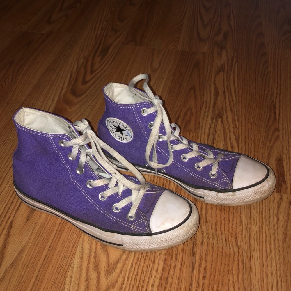 Converse Purple High Top Sneakers Sz 6 (men6 wm8)